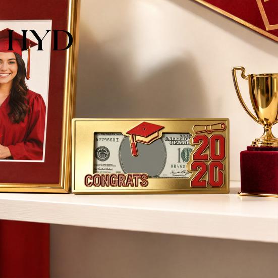 Graduation Shelf Decoration Personalized Money Holder 2026 Gifts, Metal Card Box, Funny Cap Holder, Class of High School & College Gifts Gift