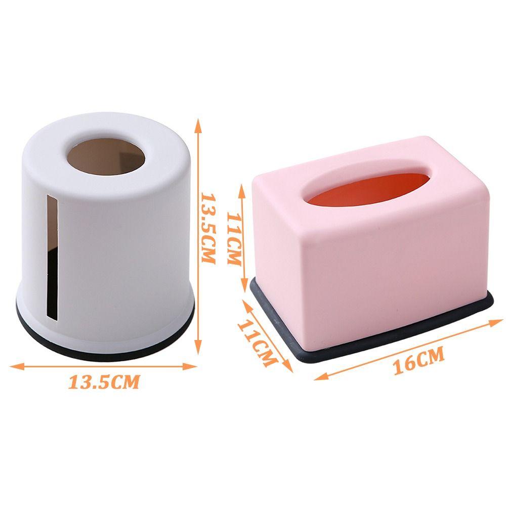 Plastic Tissue Box Solid Color Napkin Holder Simplicity Design Paper Towel Box Household Use