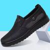 Summer Men's Net Shoes Cloth Shoes Thin Breathable Soft Sole Middle-aged and Elderly Father Shoes Mesh Surface Large Size Casual Men's Shoes