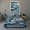 Sailing snowy mountains. Bedding Duvet cover sets Duvet covers Pillowcases gifts (1 * Duvet Cover 2 * Pillowcases, without duvet insert)