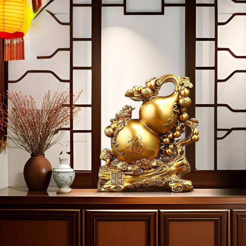 Множество благословений и богатства. Украшения из тыквы Чжаоцай. Гостиная, фойе, ТВ-шкаф, винный шкаф. Украшения. Подарки на новоселье.