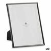 Photo Frame Crystal Black Steel (12 Units)
