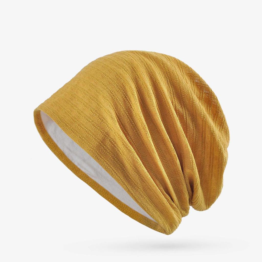 Women's Breathable Thin Cotton Pullover Hat - Spring/Summer Headscarf, Confinement, Sleep, and Outdoor Leisure Cap.