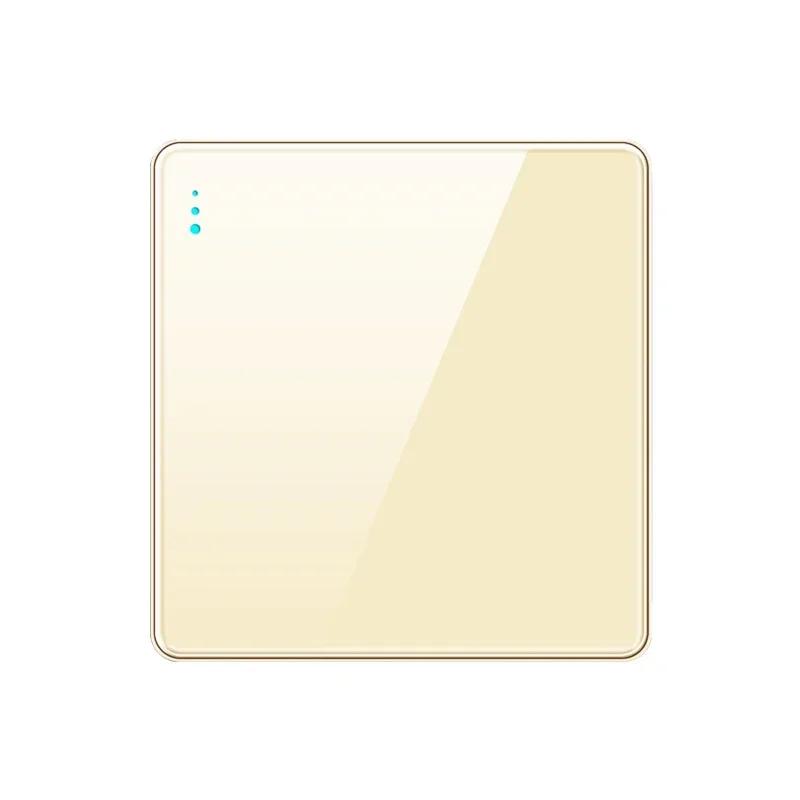 EU RU UK Standard 1/2 Way Wall Light Switch Luxury Full Tempered Glass Panel ON OFF Power Push Button Switch1/2/3/4 Gang Type 86