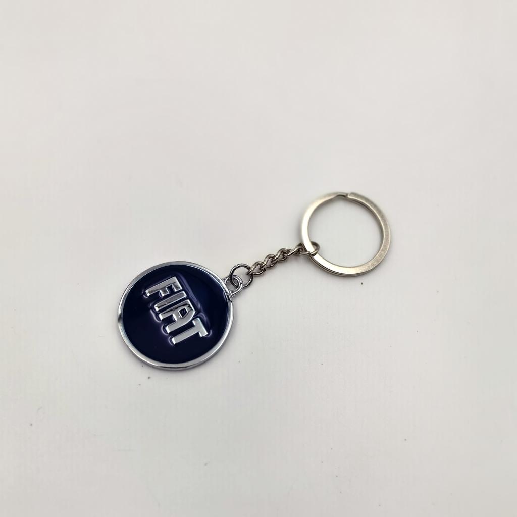 1PCS FIAT Badge Keychain Pendant Car Keyring Accessory FOR FIAT 500 Ducato Panda Grande Punto Tipo Abarth Pulse Strada 600 Doblo