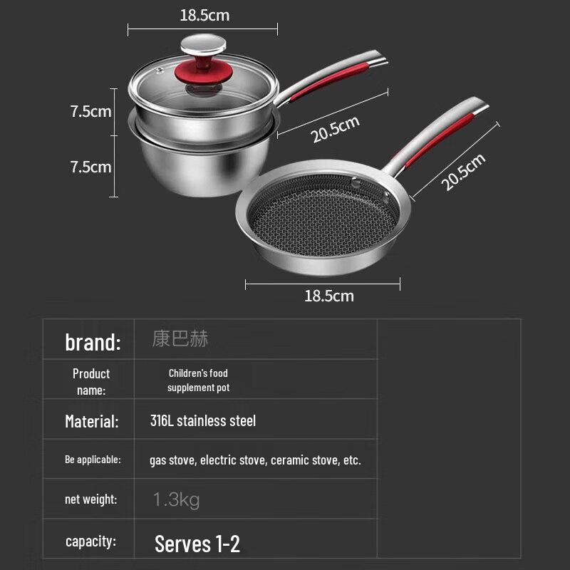 Kochbach 316L Stainless Steel 2-Piece Cookware Set