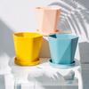1 Set Exquisite Flowerpot Wide Application Plastic Creative Diamond Shape Flower Planter for Home