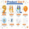 Bluey Birthday Party Balloons Set Number 5 Foil Balloon Bingo Bluey Latex Balloons Kids Baby Shower Party Decor for Boys Girls