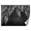 Wallpaper Grey Tropical Leaves
