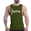 Four Seasons Adult Men'S Casual Sports Crew-Neck Vest Creative Alphabet 2d Print Simple Trend Breathable Sleeveless T-Shirt