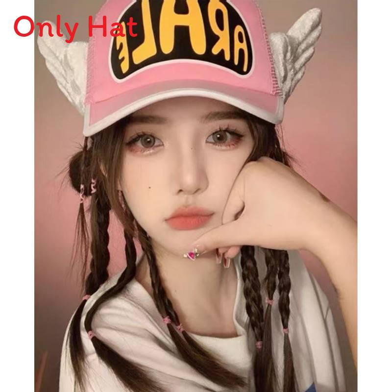 Бейсболка Dr Slump Arale Chan с крыльями, коротким козырьком и защитой от солнца для повседневной носки