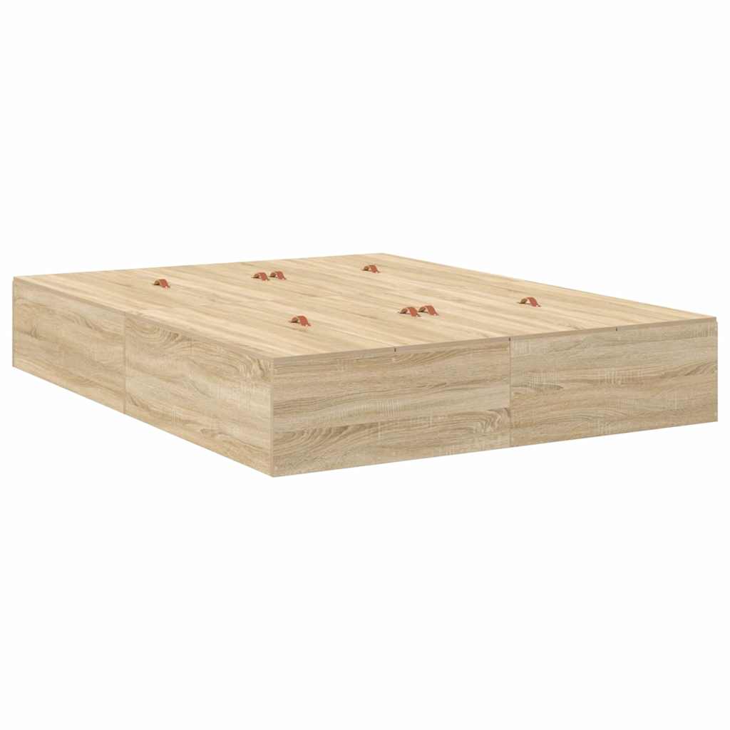 Кровать с подъемным механизмом и местом для хранения Sonoma Oak 150 x 200 см
