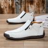 Новые осенние мужские ботинки из натуральной кожи ручной работы, кроссовки с уличным дизайном, мужская дышащая повседневная кожаная обувь, мужские ботильоны, осень, большие размеры
