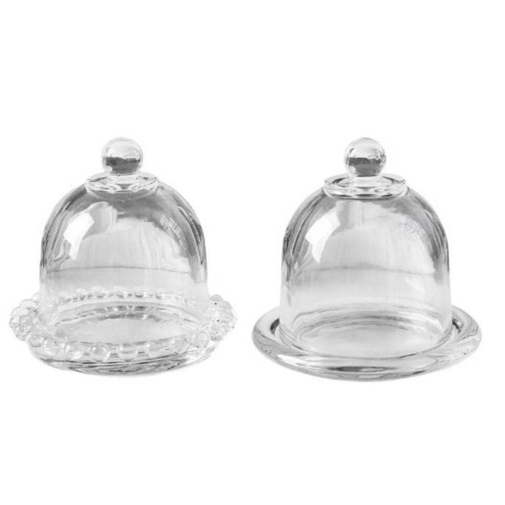 Glass Craft Dessert Storage Stand Transparent Dessert Table Ornaments Cake Serving Tray Hotels