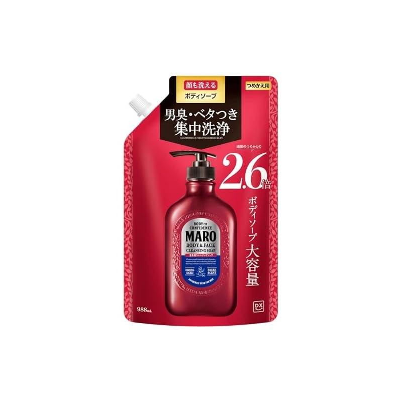 MARO DX Full Body Wash (Can also be used to wash face) Herb Citrus Scent Refill 988ml Men's, 1 pcs