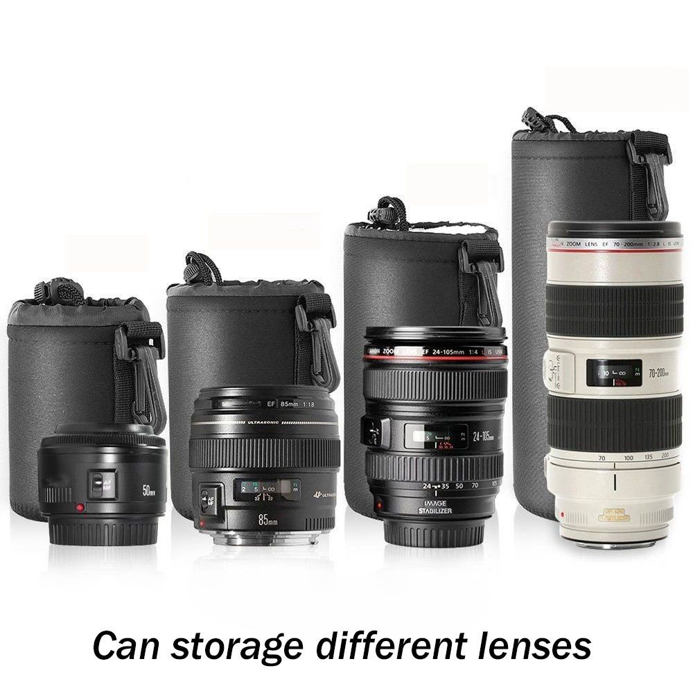 Водонепроницаемый чехол для объектива DSLR с крючком, защитная сумка для объектива камеры, чехол для объектива камеры