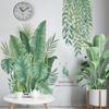 Green Leaves Wall Stickers For Home Living Room Decorative Vinyl Wall Decal Tropical Plants Diy Kid Door Murals Wallpaper