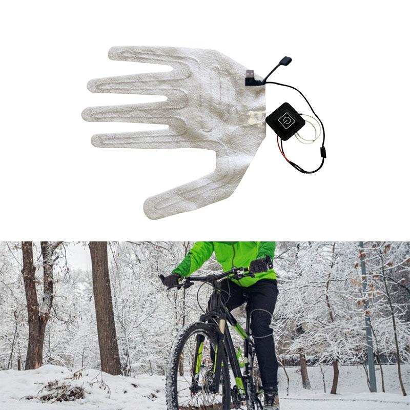 Usb Heated Gloves Winter Warm Five-Finger Gloves Heating Pad Electric Heating