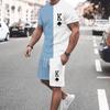 Summer 3D Printed Men's Short Sleeve Shorts Set O-Neck Fashion Casual Sports Cool Street Oversized T-shirt 2 Piece Set