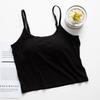 Женская одежда с подкладкой для груди One Body Yoga Exercise Base Short Halter Майка Топ