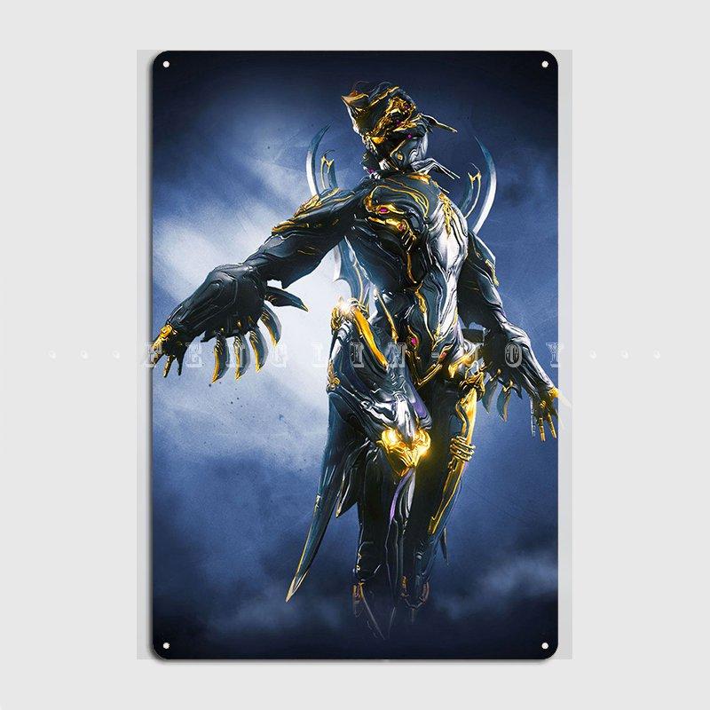 Warframe Zephyr Prime Metal Sign Pub Club Bar Classic Plaques Tin Sign Posters