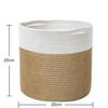 Cotton Rope Woven Storage Basket: Dustproof, Foldable, Multi-Purpose for Laundry, Snacks, or Plants.