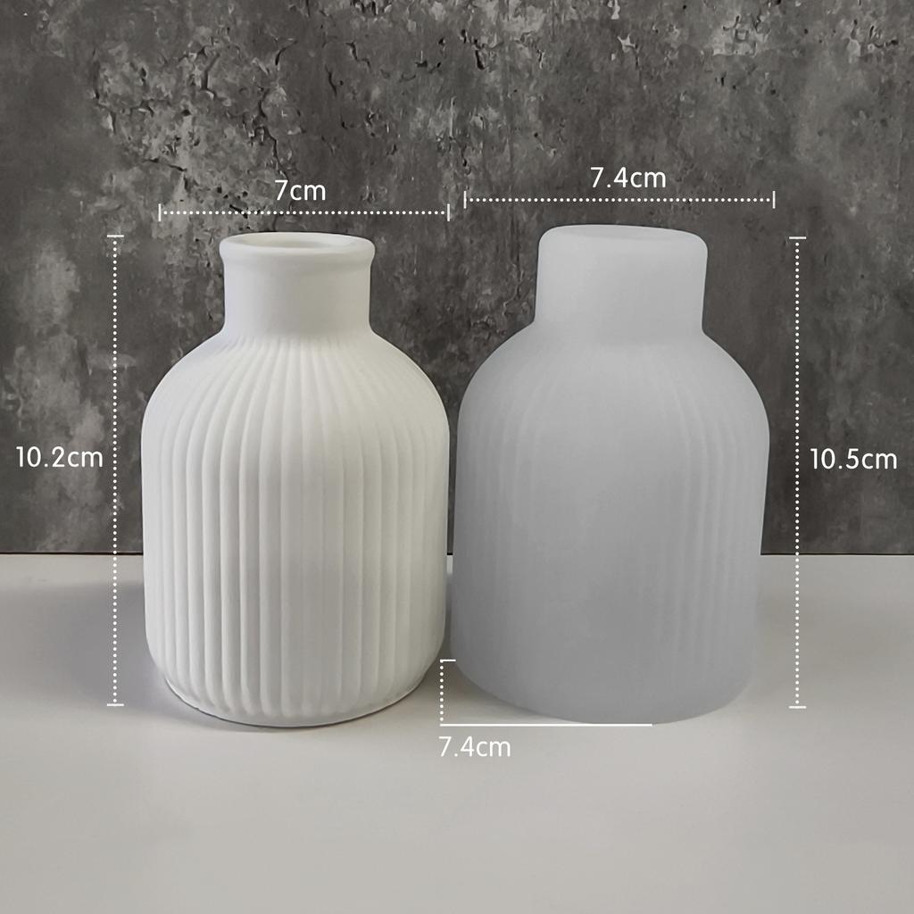 Полоски Ваза Силиконовая Форма DIY Гипсовая Ваза 3D Украшения Формы Эпоксидная Штукатурка Бетон Цветочный Горшок Форма Садовое Украшение