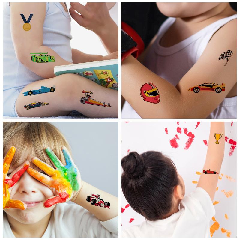 Racing Theme Children'S Birthday Party Decoration Set Birthday Flag Tablecloth Sticker Latex Balloon Spiral Pendant