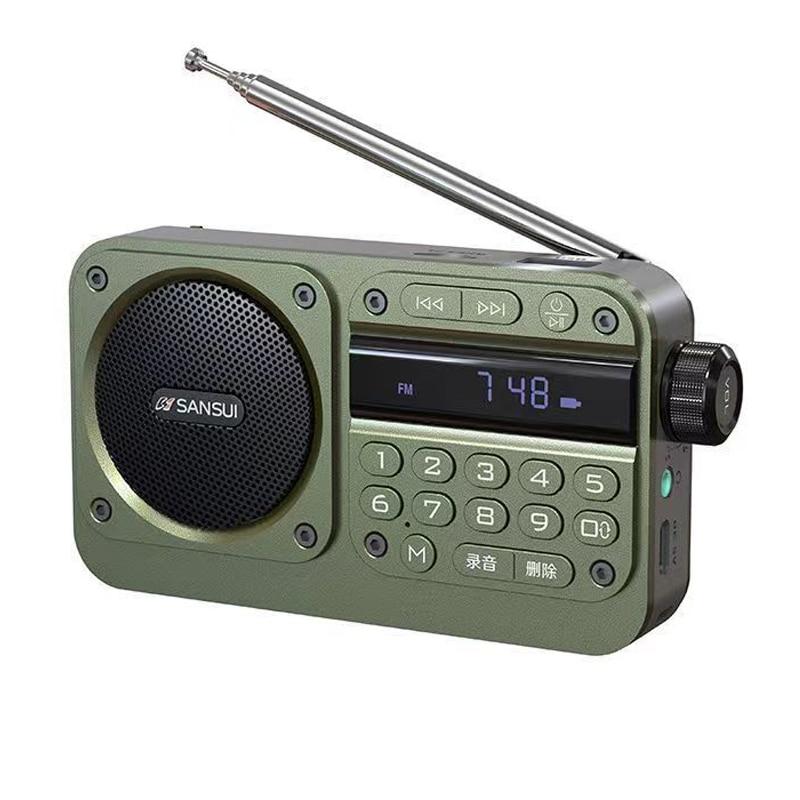 Портативный FM-радио, мини-FM-радиоприемник, уличный Bluetooth-динамик, TF-карта, USB-наушники, MP3-плеер, рекордер 70-108 МГц