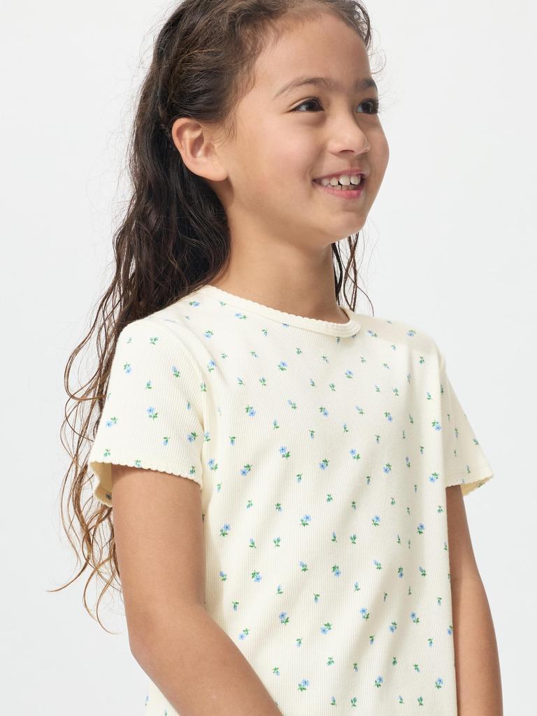 Uniqlo Японская женская рубчатая футболка