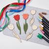 30 шт. DIY Деревянное Цветочное Украшение Забавное Украшение Роза Роспись Поделки Креативные Деревянные Лепестки Розы День Святого Валентина