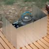 Camp Stove Windscreen Wind Protection Folding Portable with Storage Bag Shade Windshield for