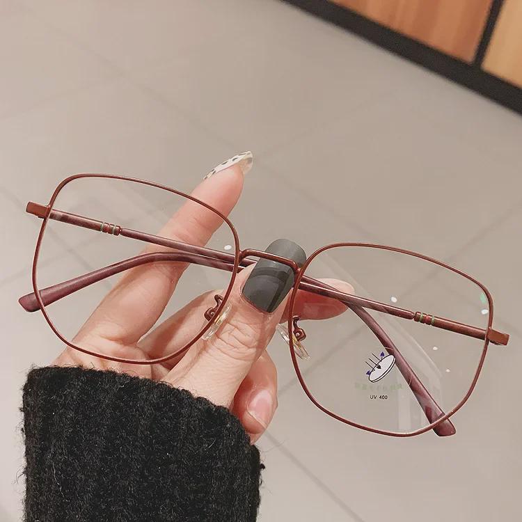 Женские очки Harajuku с неровной сеткой красного цвета в стиле ретро, защитой от синего света, простым декором и модным ажурным дизайном.