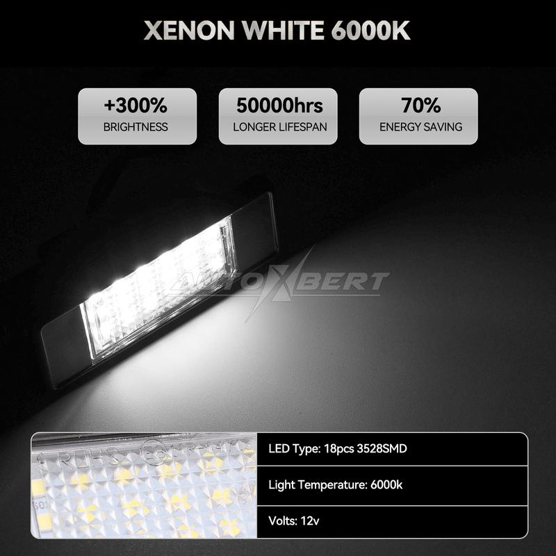 2Pcs Error Free LED License Plate Light for Mercedes Vito Viano W639 2003-2014 Sprinter W906 2006-2018, Number Plate Lamp