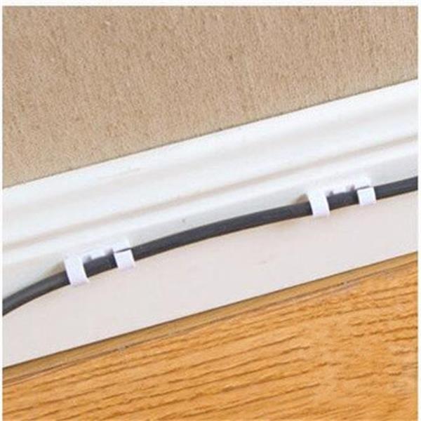 20pcs Self-adhesive Wire Organizer Line Cable Buckle Plastic Clips Ties Fixer Fastener Holder