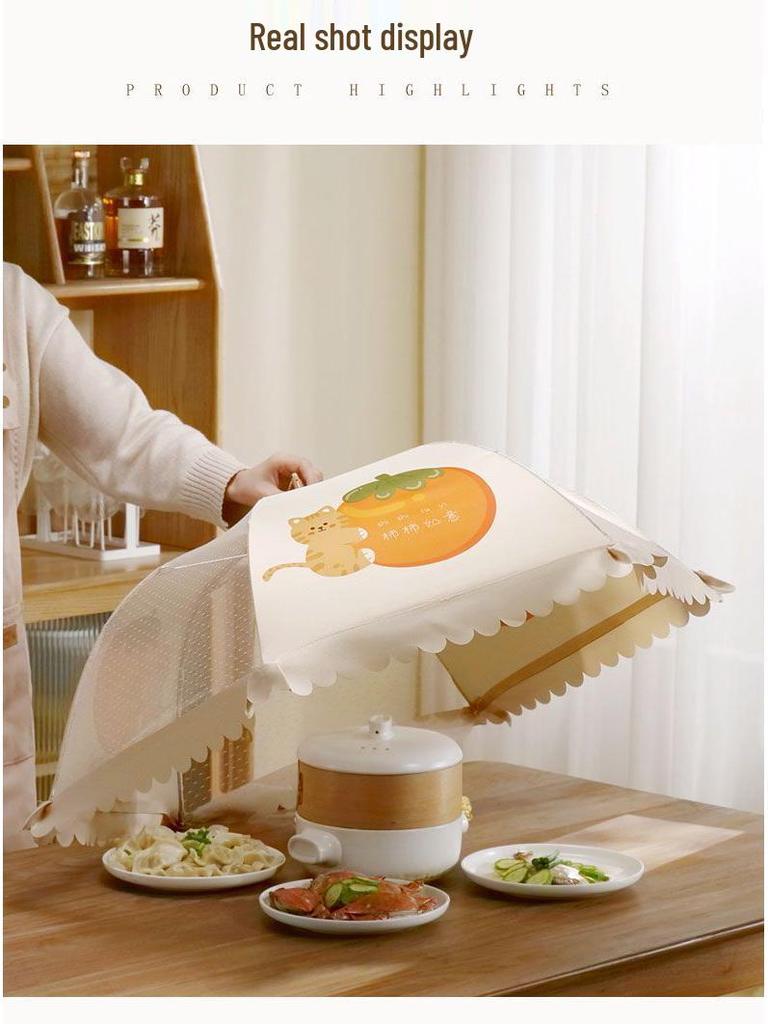 Foldable Dust & Flyproof Food Cover - Perfect for Dining Table & Leftovers