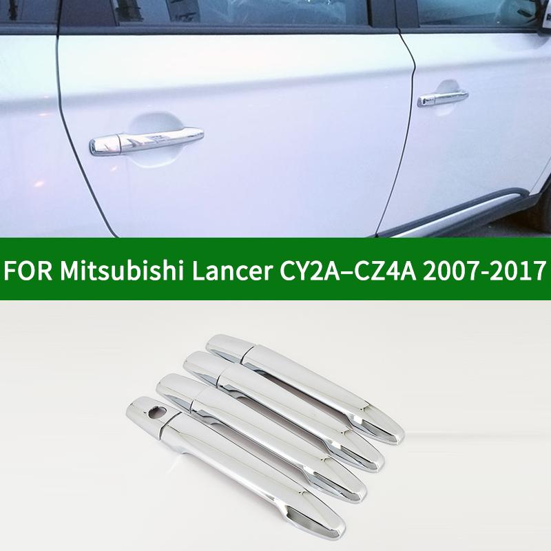 Умные хромированные серебристые накладки на ручки боковых дверей автомобиля Для Mitsubishi Lancer CY2A CZ4A Galant Fortis IO EX 2007-2017 2012 2013