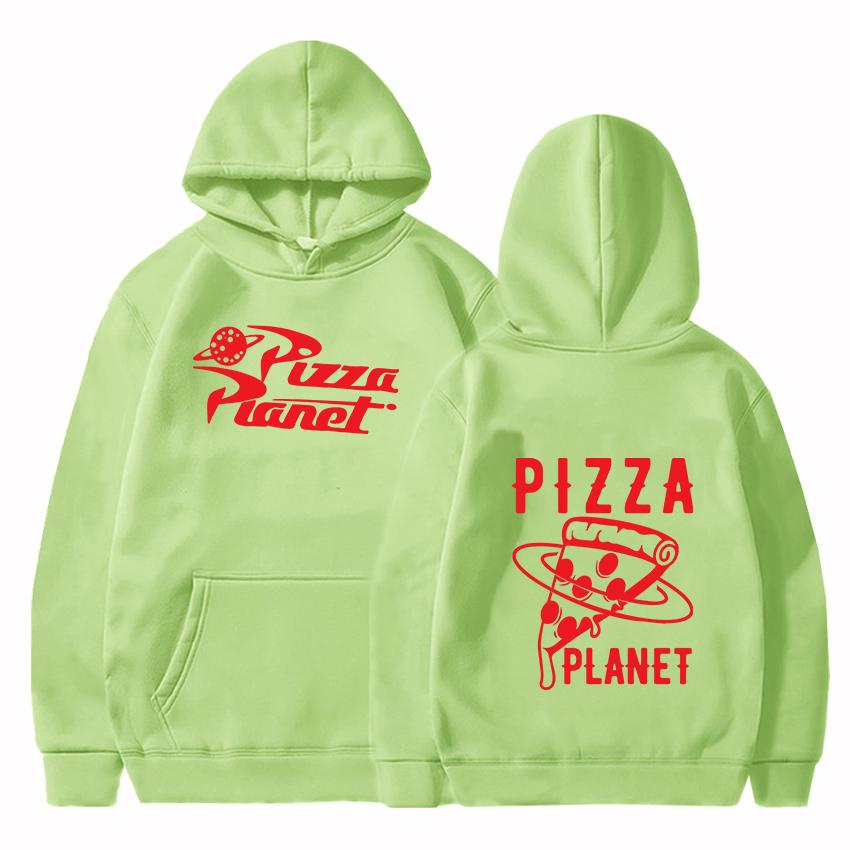 Pizza Planet Printed Hoodies Long Sleeve Casual Unisexs Sweatshirt Graphic Printed Pullovers with Hooded Harajuku Unisex Streetwear