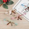 For 12/18 Inch Small Eyeglass Miniature Eyewear Metal Frame Round-Shaped Clear Lens Doll Glasses