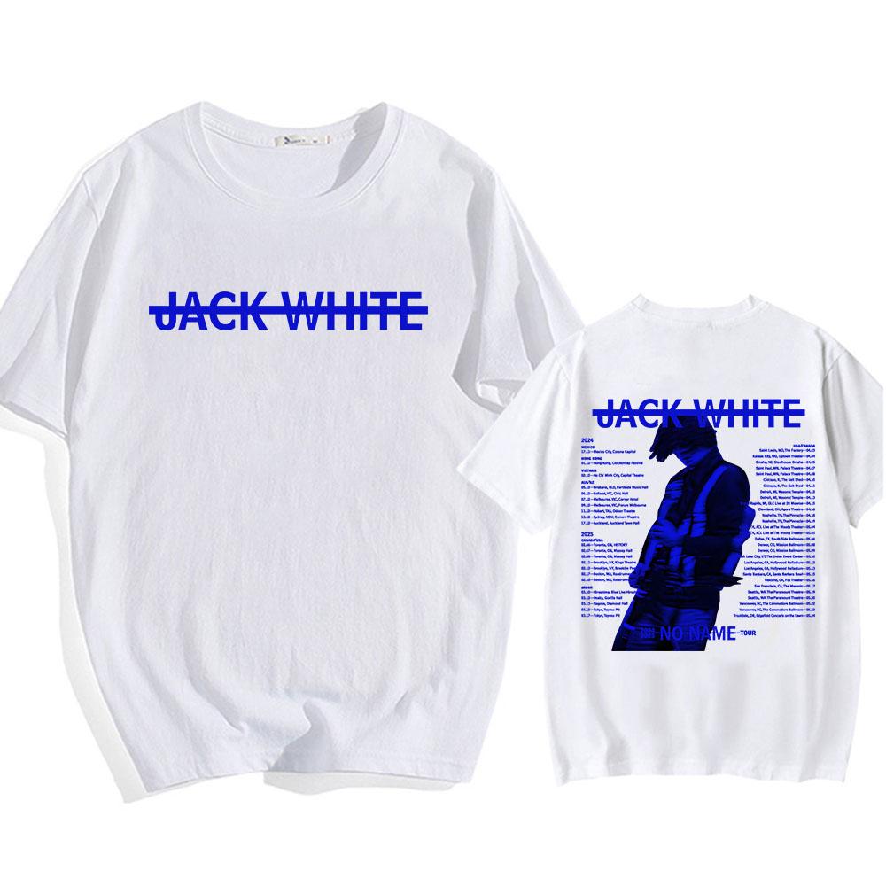 Футболка No Name Tour 2024-2025 с принтом певца Джека Уайта, футболки унисекс из хлопка, высококачественная удобная футболка