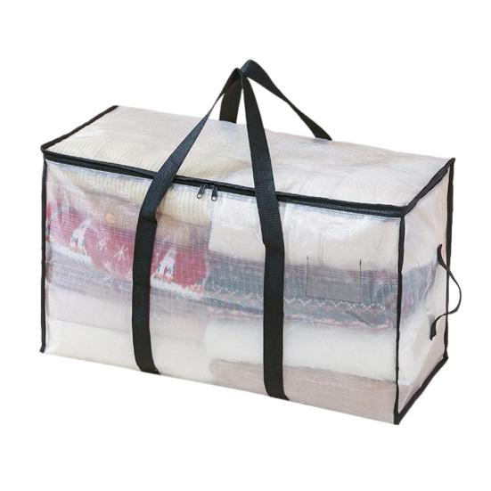 Large Quilt Storage Bag Clear Storage Bin With Lid Reinforced Handles Waterproof
