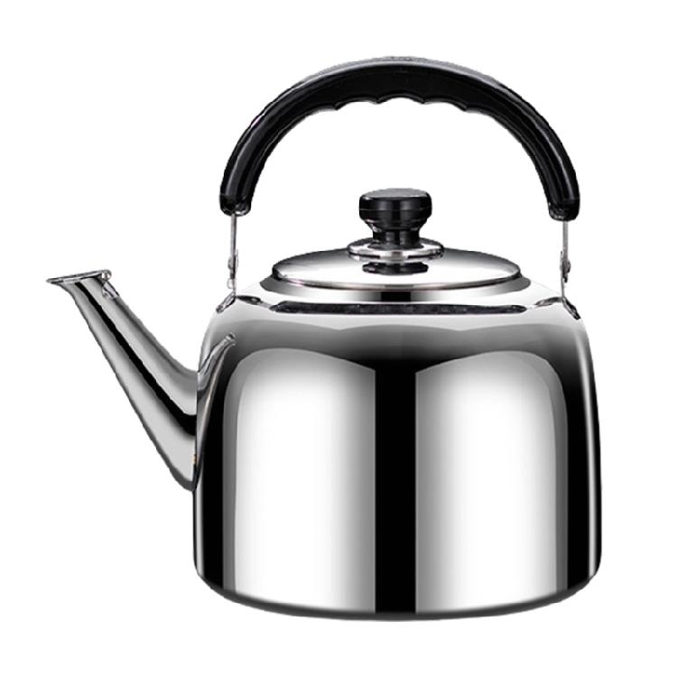 Удобный свистящий чайник для плиты с термостойкой ручкой, металлический чайник для заваривания чая, кипятильник для воды для офиса и общежития