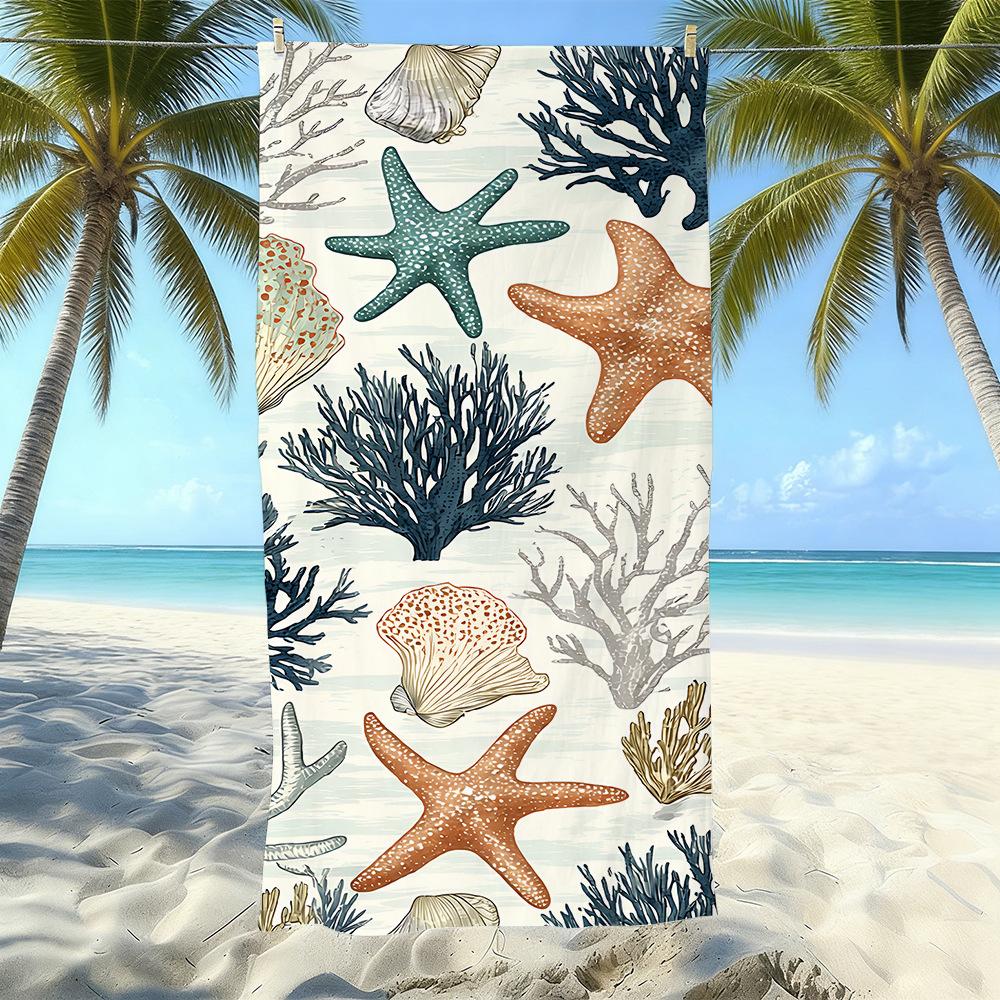 Microfiber Printed Beach Towel Quick-Drying Sand-Proof Absorbent Bath Towel Travel Swimming Towel