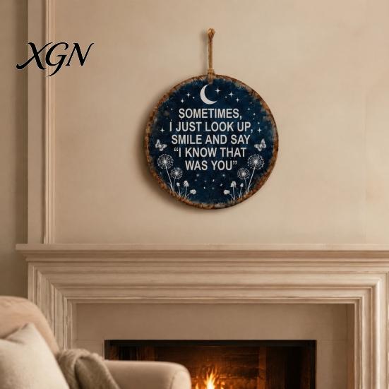 Decorative Garden Memorial Hanging Sign, I Know That Was You Remembrance Decor, Vintage Metal In Loving Memory Decor Wall Art Sign for Porch