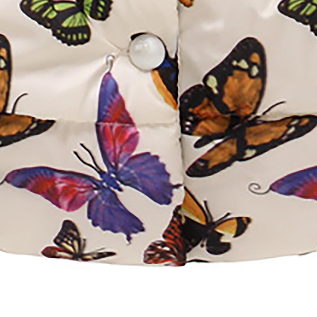 Детская стеганая куртка Sagit, зимняя модная куртка с капюшоном для маленьких девочек, хлопковая стеганая куртка с принтом, милая стеганая куртка на пуговицах