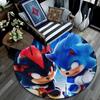 Sonic the Hedgehog4 Round Area Rug,Carpet Rug for Living Room Bedroom Sofa Playroom Decor,Non-slip Floor Mat