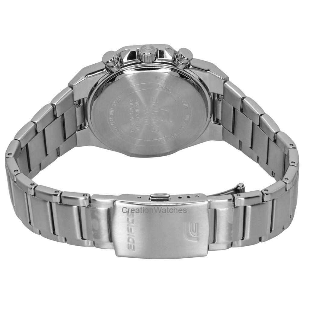 Casio Мужские часы Edifice Slim Line Analog Chronograph из нержавеющей стали с зеленым циферблатом Solar EFS-S570D-3A 100M