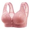Middle Aged and Elderly Mothers' Sexy Front Opening Underwear Without Steel Rings, Large Size Gathered Anti Sagging Bra, Vest Style Bra