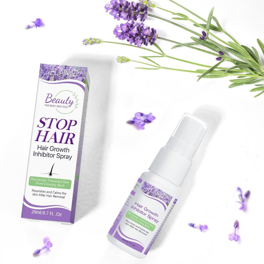 Ингибитор роста волос, спрей для остановки роста волос, борода, бикини, интимные места, ноги, подмышки, безболезненное средство для остановки волос на лице, 20 мл