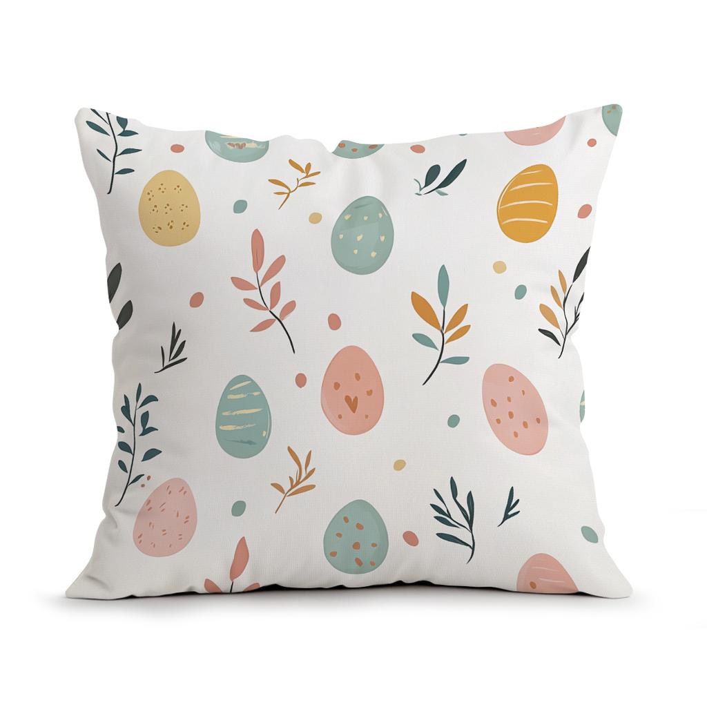 Pastoral Easter Eggs Pillowcase Printed Polyester 40/45/50cm Throw Pillowcover Decorative Sofa Cushion Pillowslip Home Decor